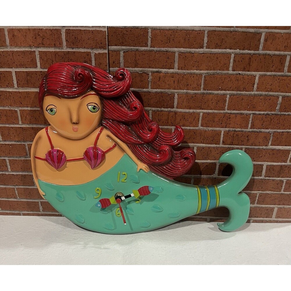 Allen Designs 'Ruby' Whimsical Mermaid Pendulum Wall Clock.sold out. Retail $250